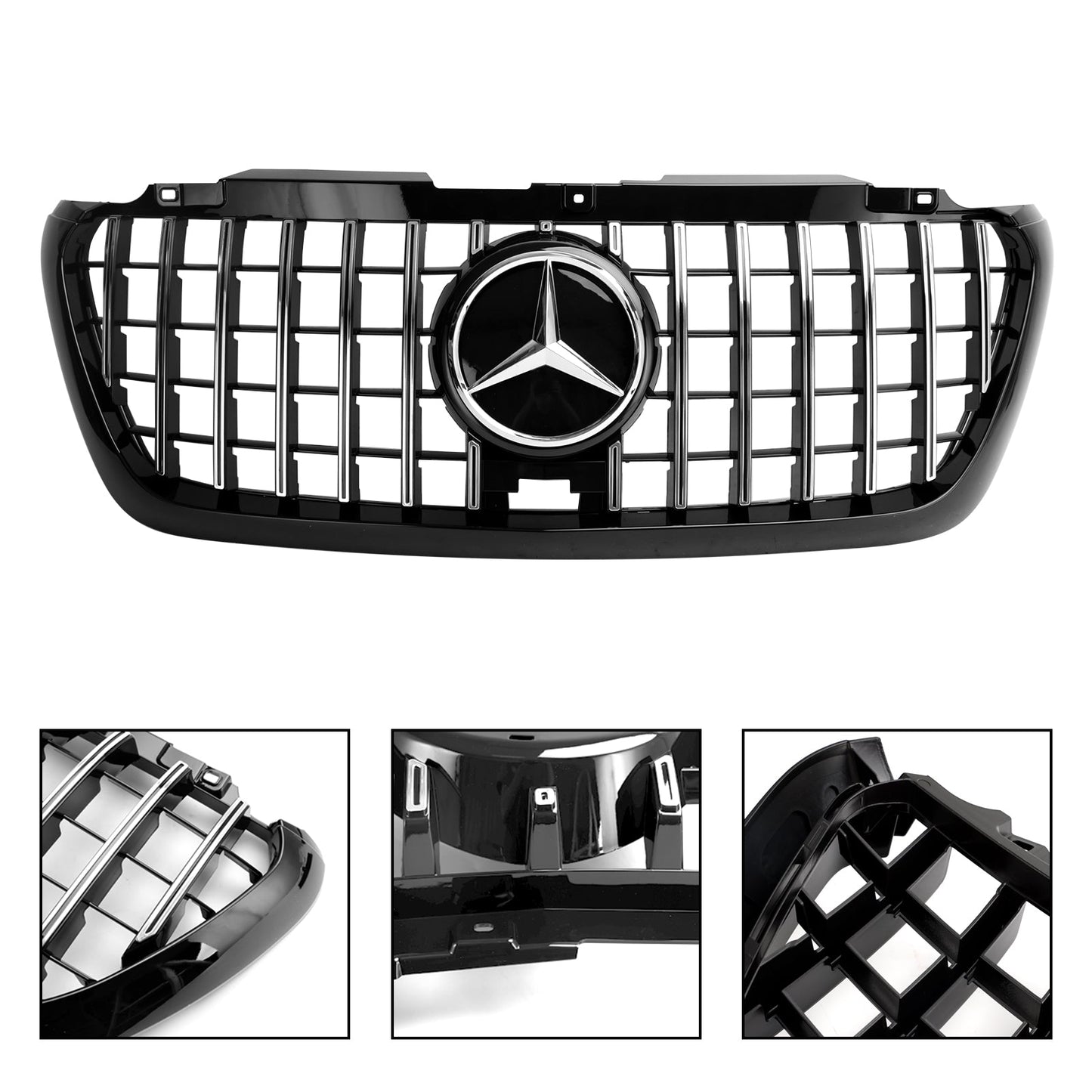 2018-2023 W907 W910 GTR Style Benz Mercedes Sprinter Front Bumper Grill Grille