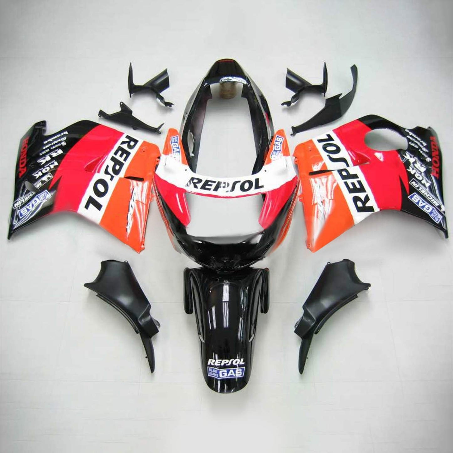 1996-2007 Honda CBR1100XX SuperBlackBird Amotopart Injection Fairing Kit Bodywork ABS #108