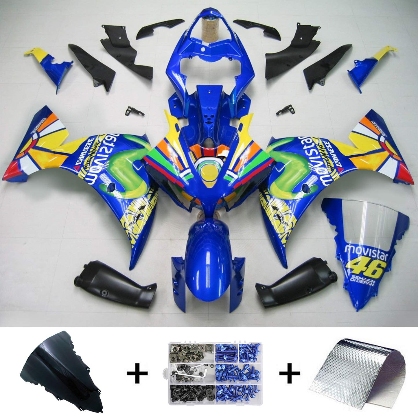 2012-2014 Yamaha YZF 1000 R1 Injection Fairing Kit Bodywork Plastic ABS #121