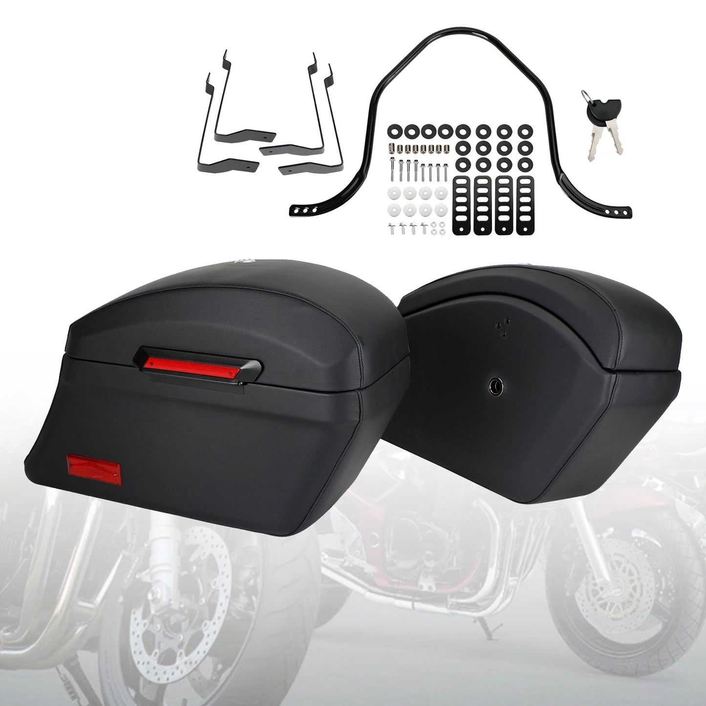 Heavy Duty Mounting Kit & Hard Bags Saddlebags For Fat Boy Softai Road King