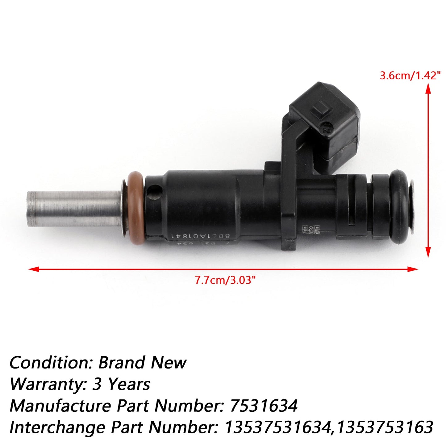 1x Fuel Injectors For 06-12 BMW 128i 328i X3 X5 Z4 525i 2.0/2.5/3.0L 13537531634