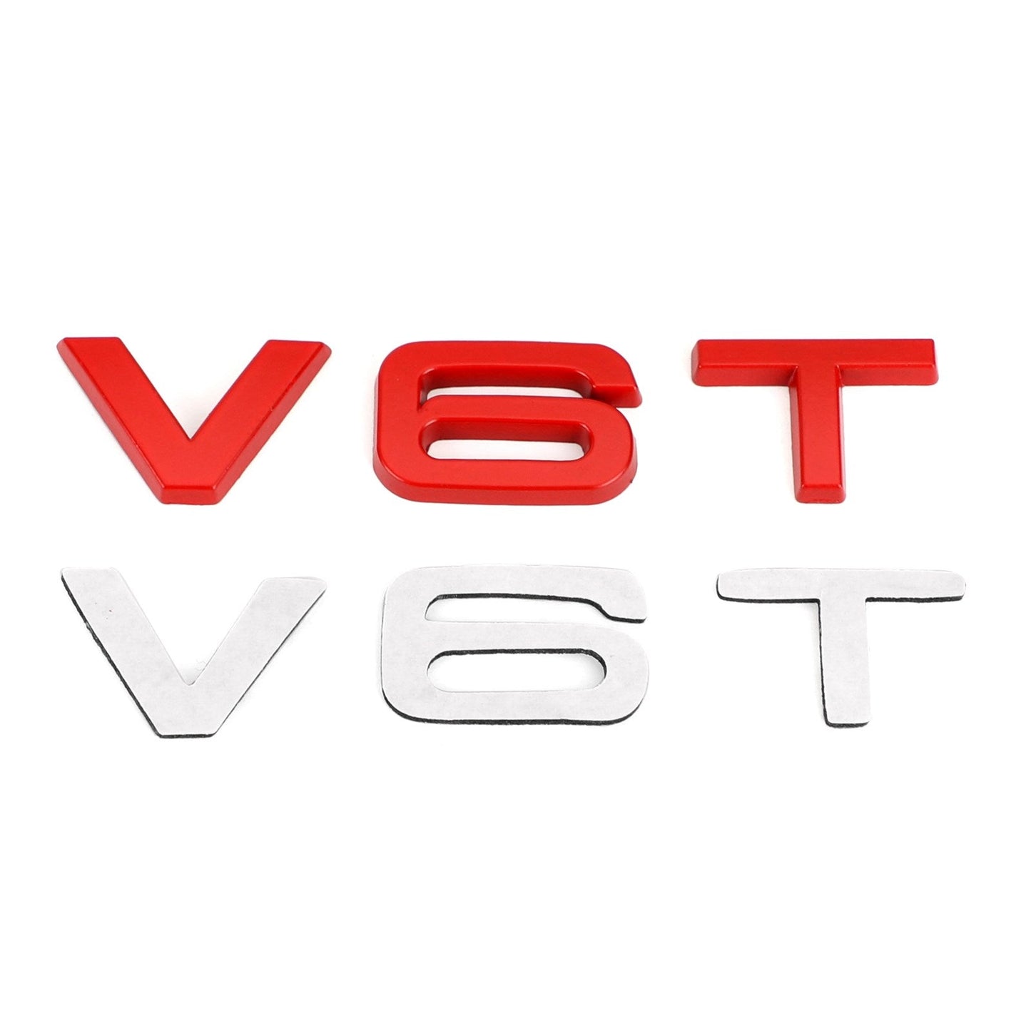 V6T Emblem Badge Fit For AUDI A1 A3 A4 A5 A6 A7 Q3 Q5 Q7 S6 S7 S8 S4 SQ5 Red