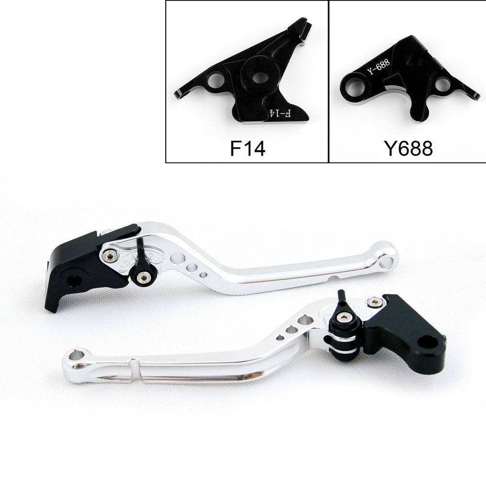 Long Brake Clutch Levers For Yamaha YZF R1 YZF R6 FZ1 FAZER R6S Black