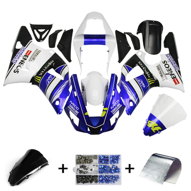 2000-2001 Yamaha YZF 1000 R1 Injection Fairing Kit Bodywork Plastic ABS#123