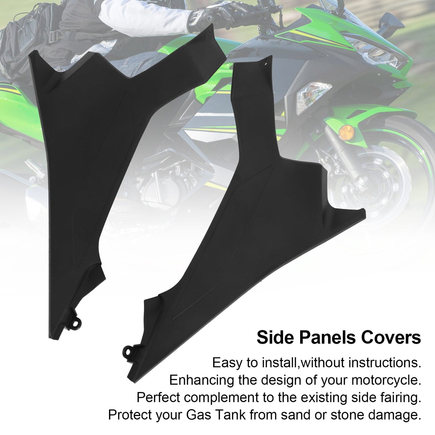 Gas Tank Side Trim Cover Panel Fairing Cowl For Kawasaki NINJA 400 2018-2020