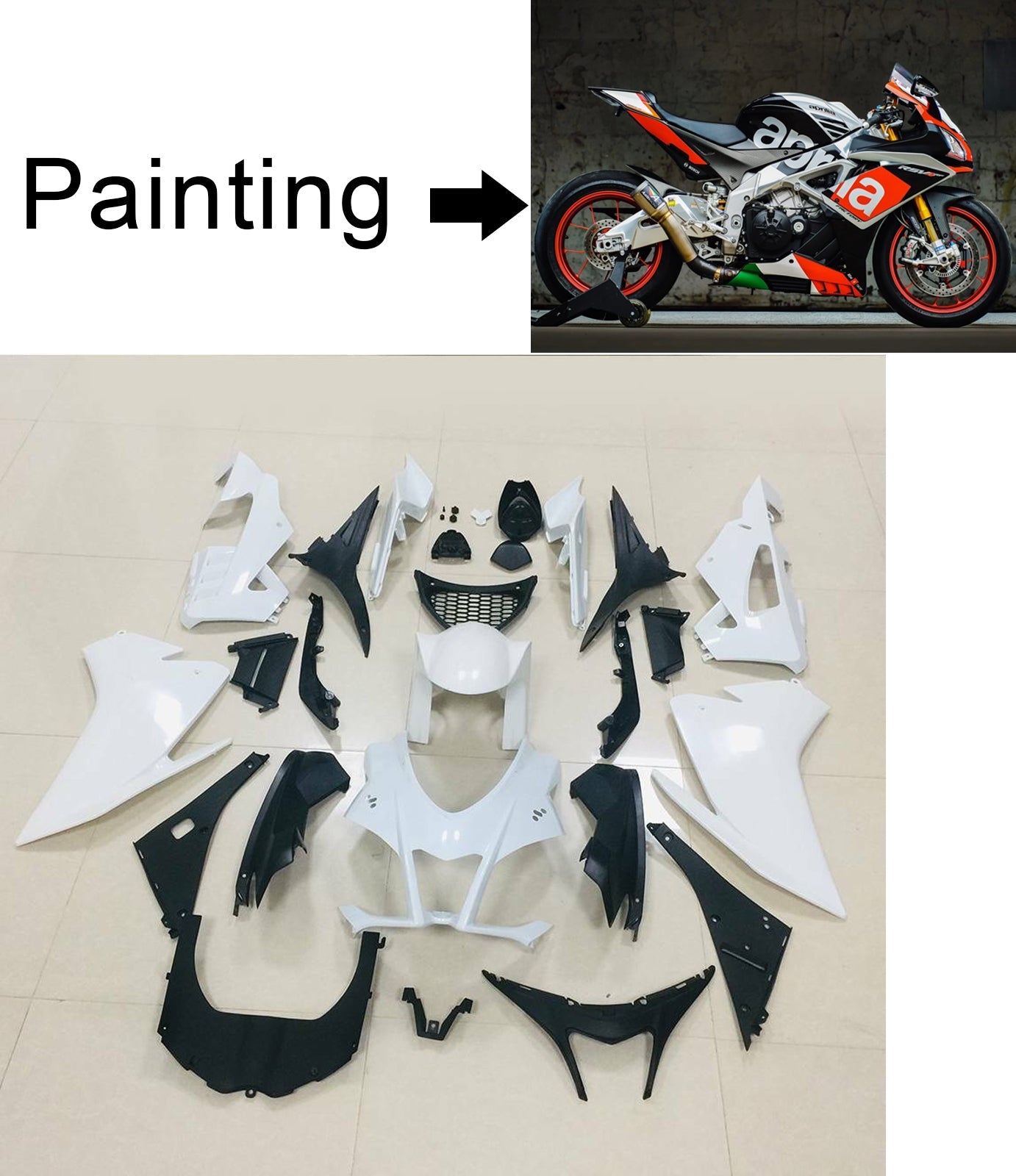 2016-2018 Aprilia RSV4 1000 Amotopart Injection Fairing Kit Bodywork Plastic #102