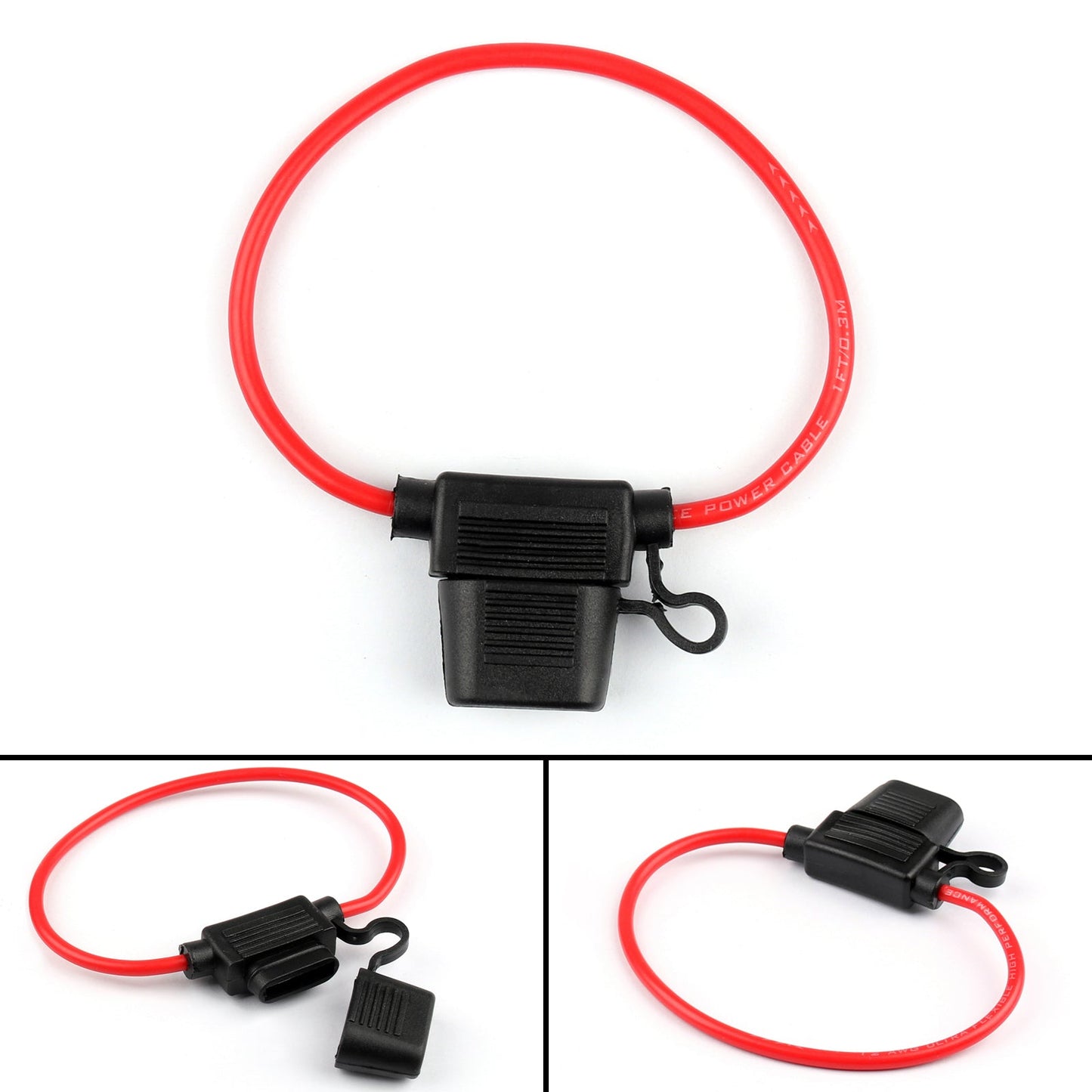 1Pcs Mini Blade Fuse Holder Waterproof 12AWG In-Line Wire Cable For Car/Boat