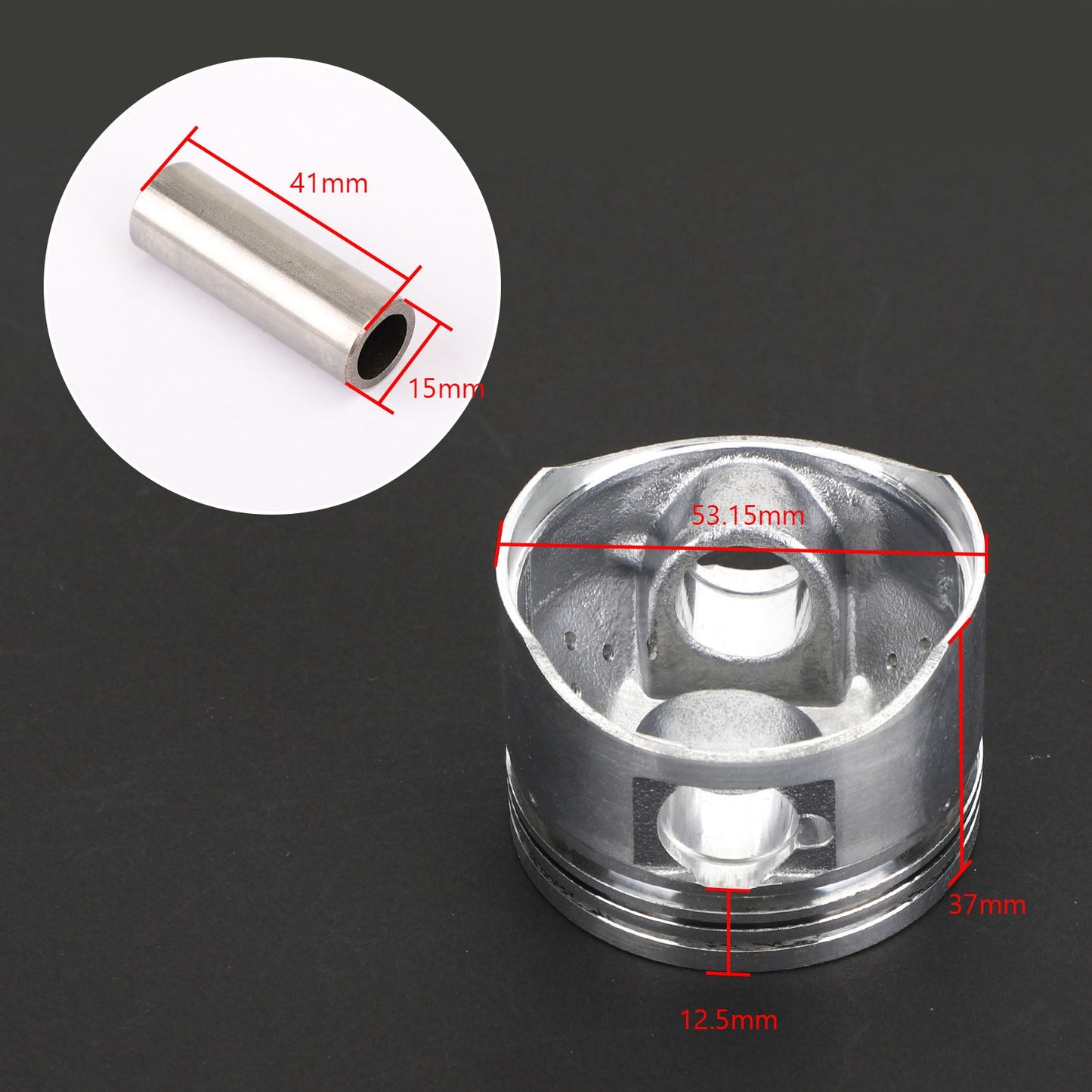 Piston Ring Pin Clip Kit Std 52.40Mm For Yamaha Bws Zuma Cygnus X 125 04-2020