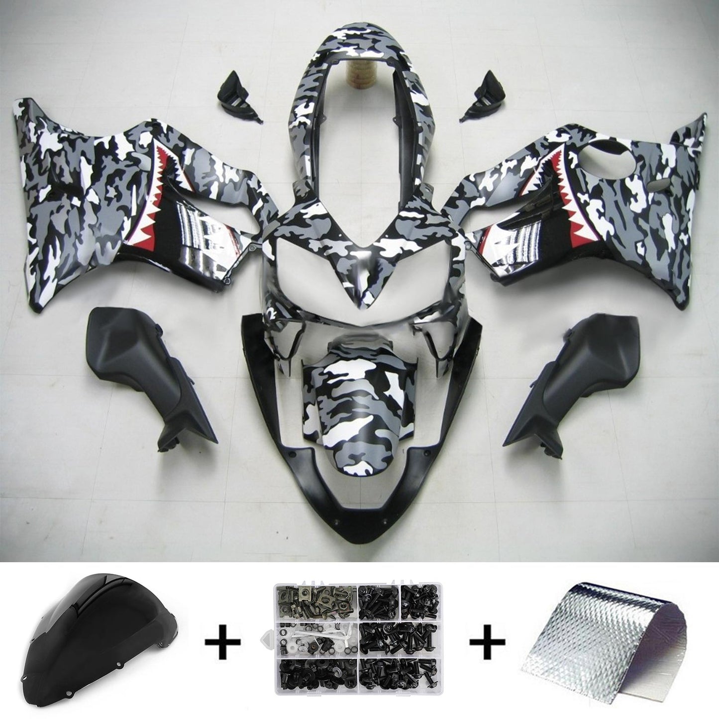 2004-2007 Honda CBR600 F4i Amotopart Injection Fairing Kit Bodywork Plastic ABS #131