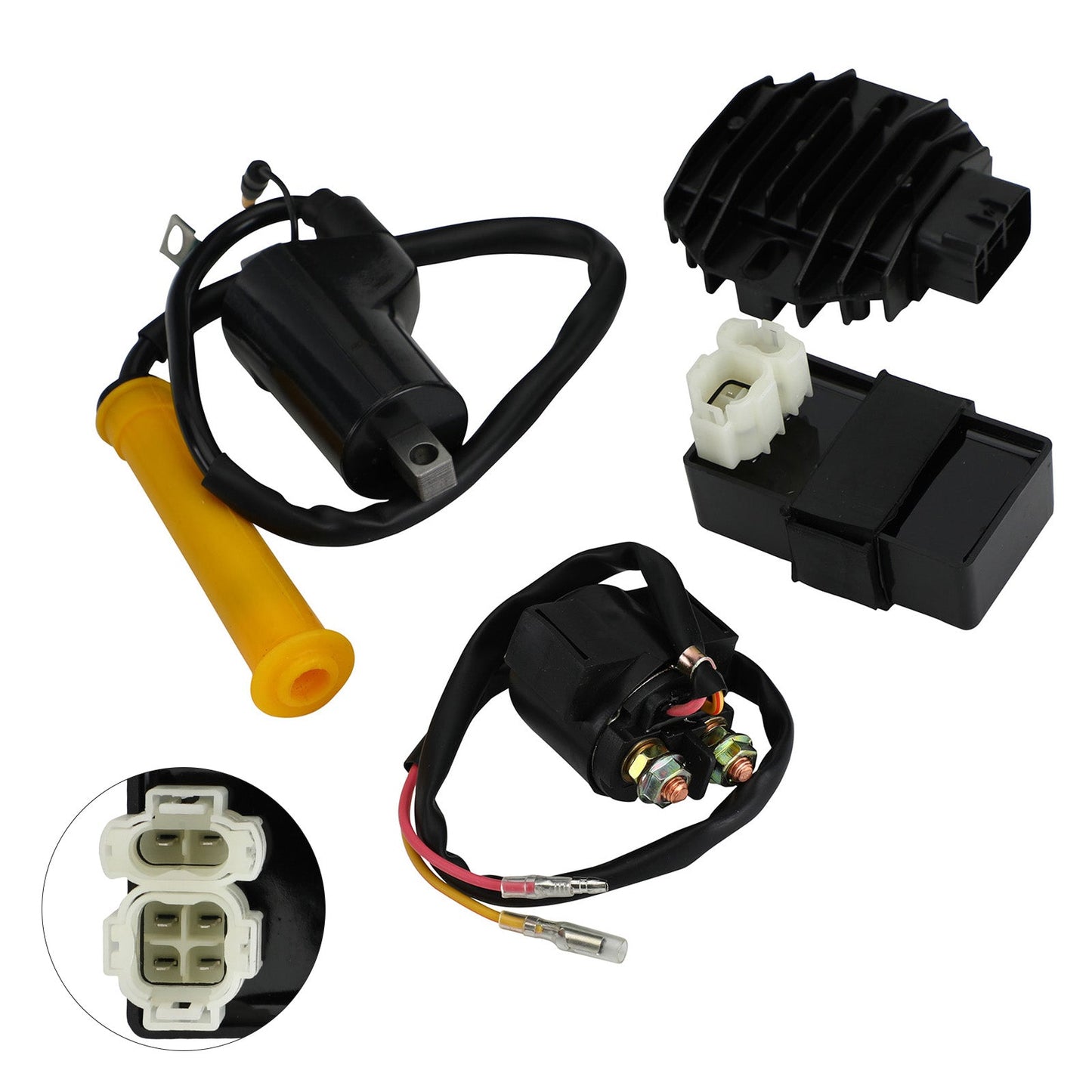 Spark Plug CDI Ignition Coil Starter Relay Rectifier for Honda Sportrax TRX400EX