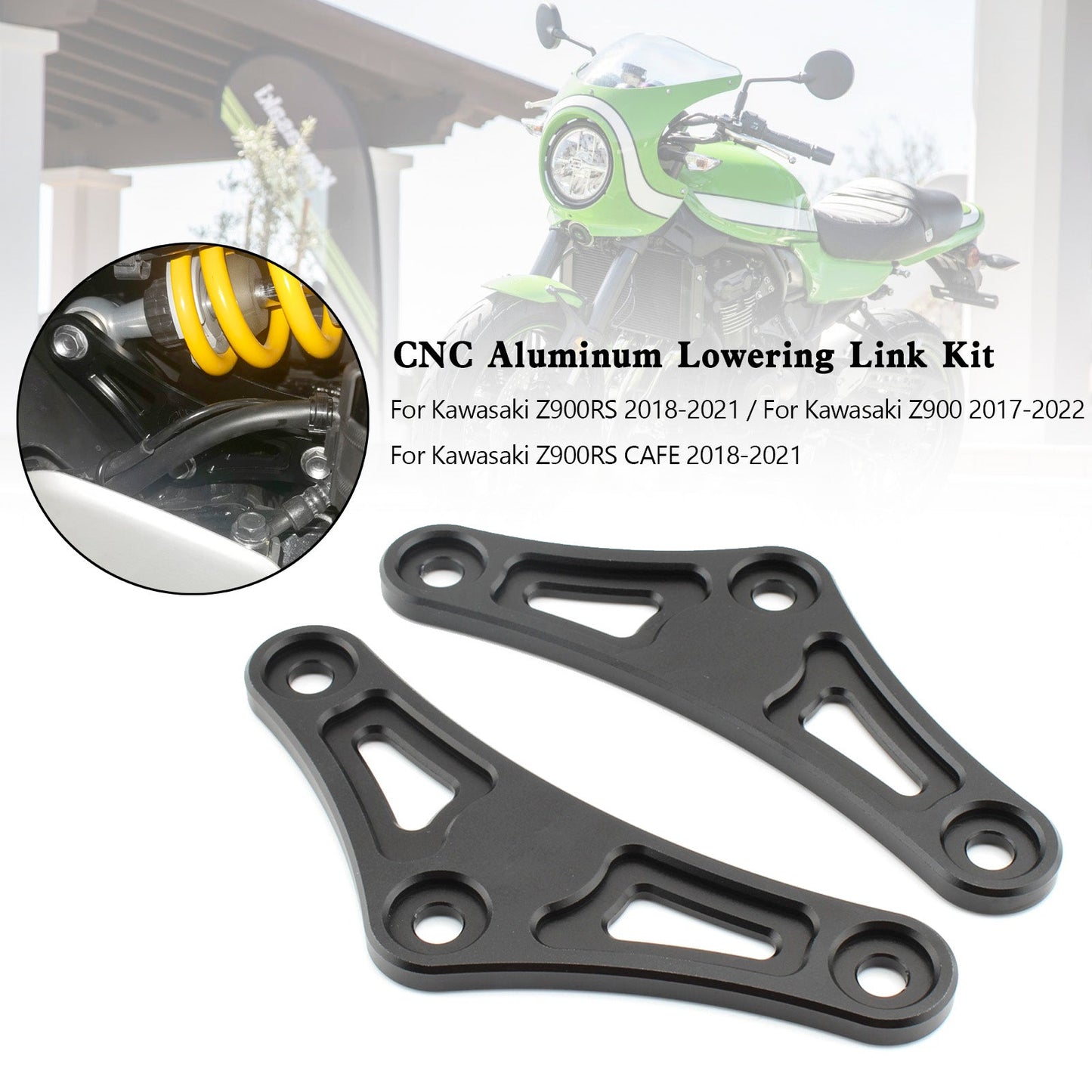 2018-2021 Kawasaki Z900RS / 2017-2022 Z900 30mm CNC Aluminum Lowering Link Kit