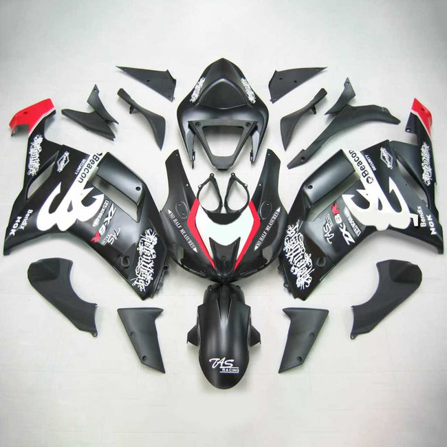 2007-2008 Kawasaki ZX6R 636 Amotopart Injection Fairing Kit Bodywork Plastic ABS #101