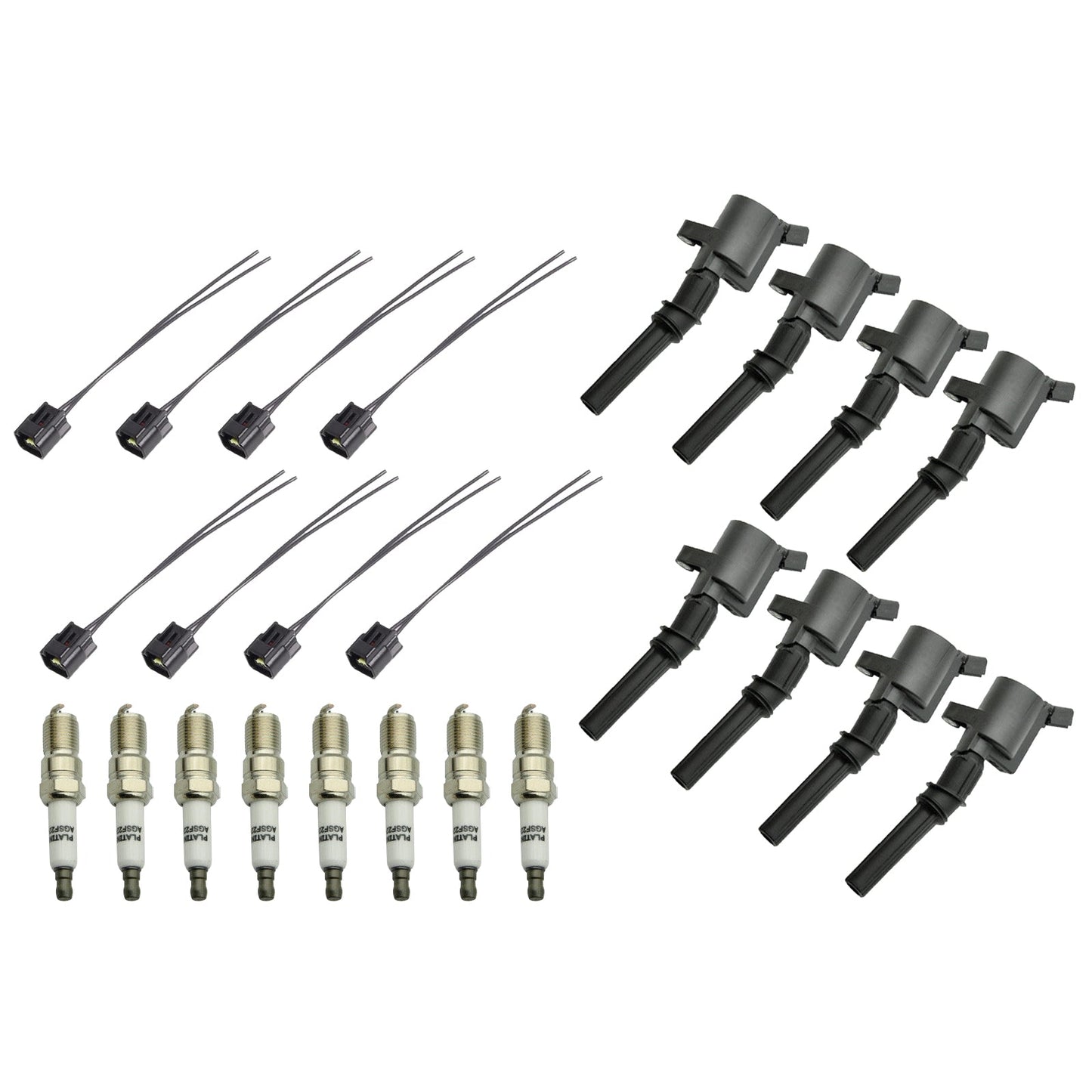 2006-2008 Lincoln Mark LT 5.4L V8 8X lgnition Coil +Spark Plug+Connector FD508 DG511 Fedex Express
