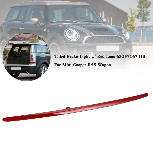 2007-2014 Mini Cooper R55 Wagon Third Brake Light w/ Red Lens 63257167413