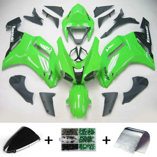 2007-2008 Kawasaki ZX6R 636 Amotopart Injection Fairing Kit Bodywork Plastic ABS #112