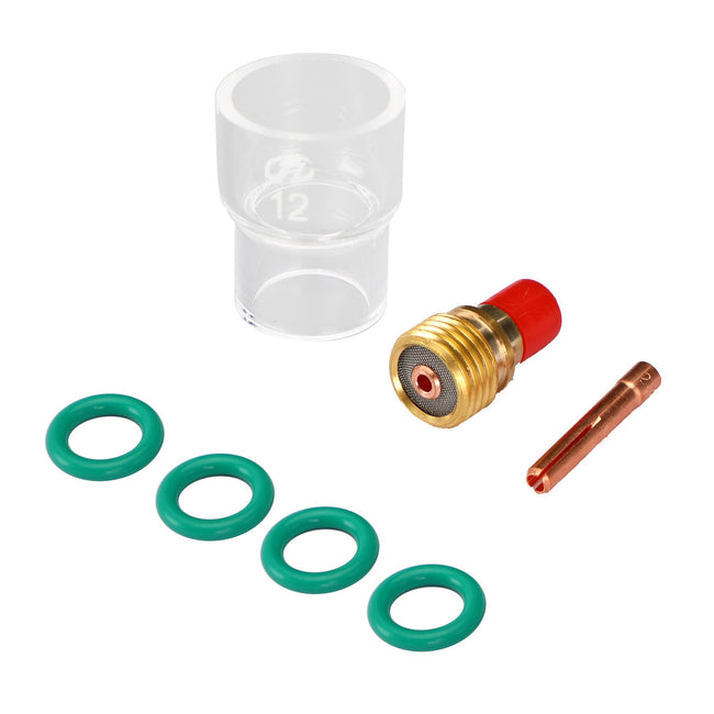 7pcs TIG Welding Torch Stubby Gas Lens Glass Cup Kit For WP-9/20/25