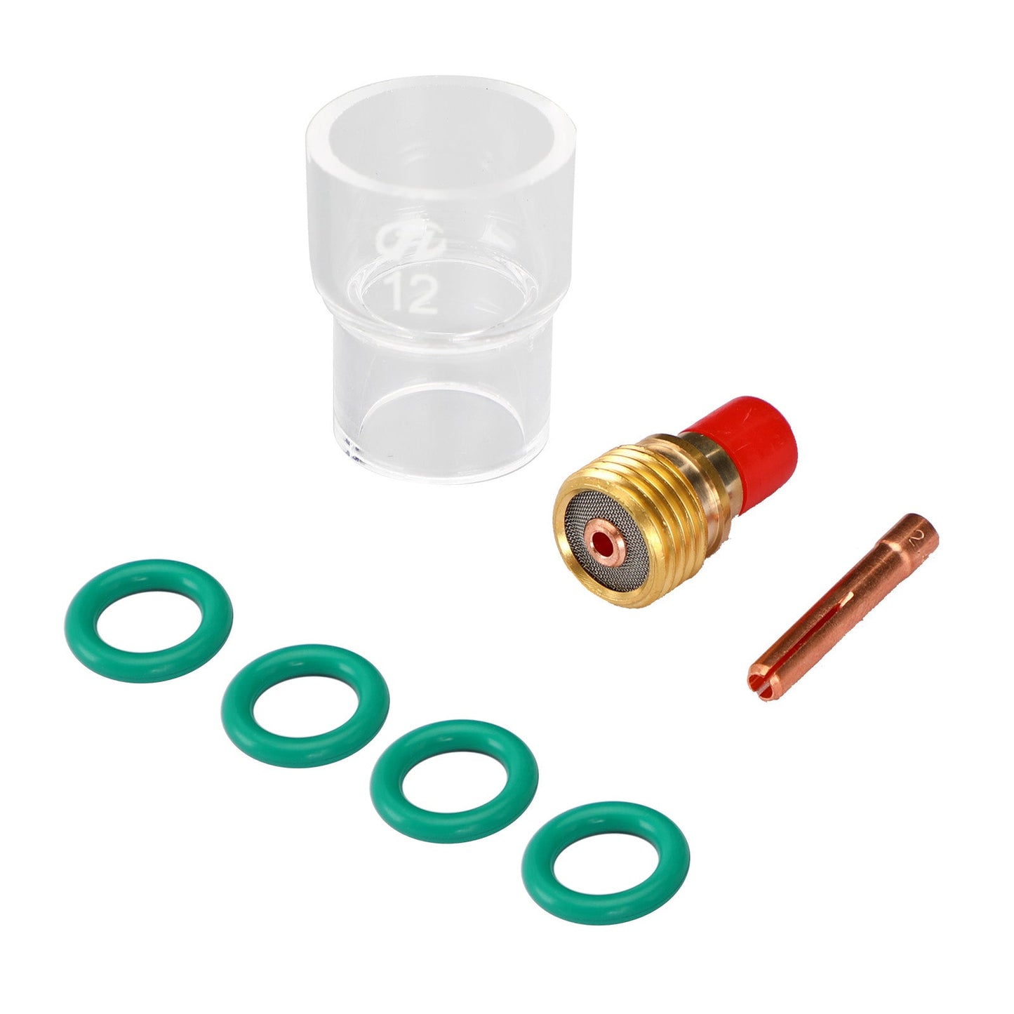 7pcs TIG Welding Torch Stubby Gas Lens Glass Cup Kit For WP-9/20/25