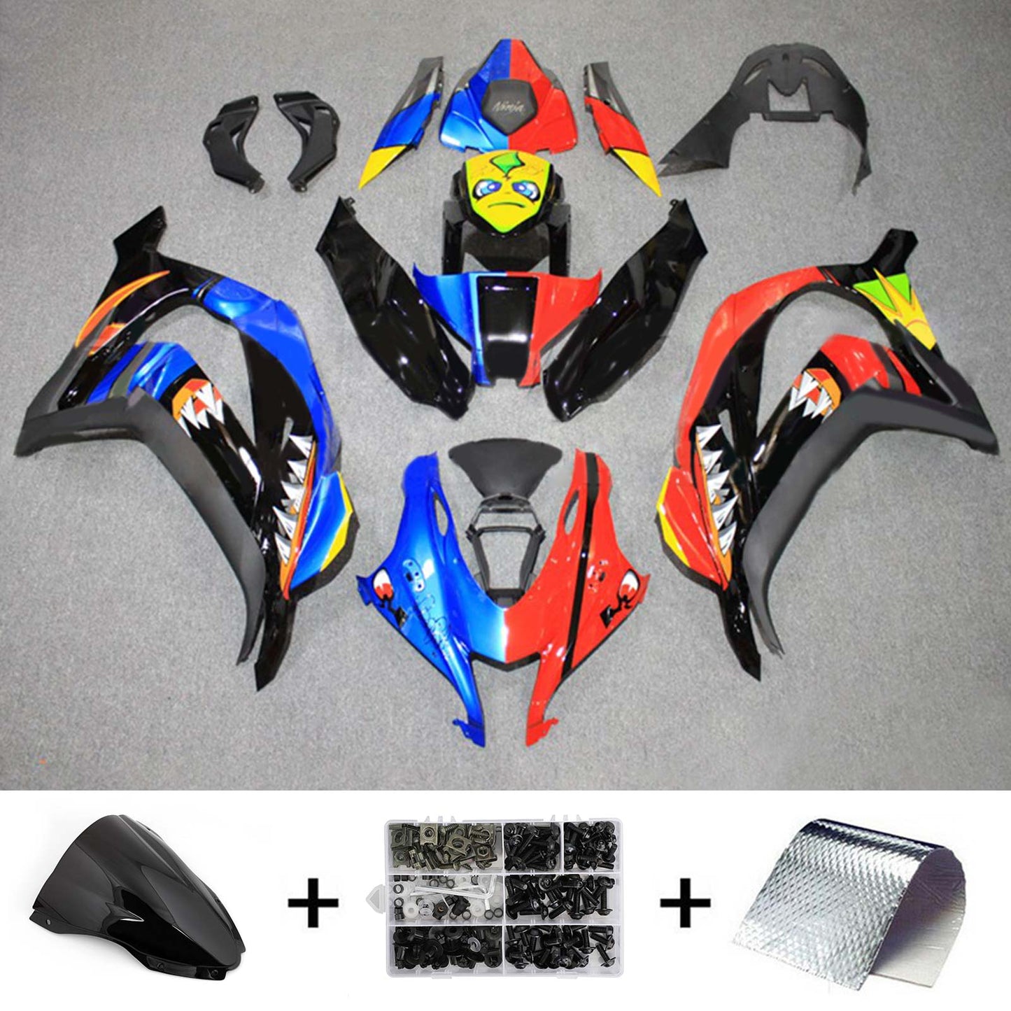 2016-2020 Kawasaki ZX10R Injection Fairing Kit Bodywork Plastic ABS#179