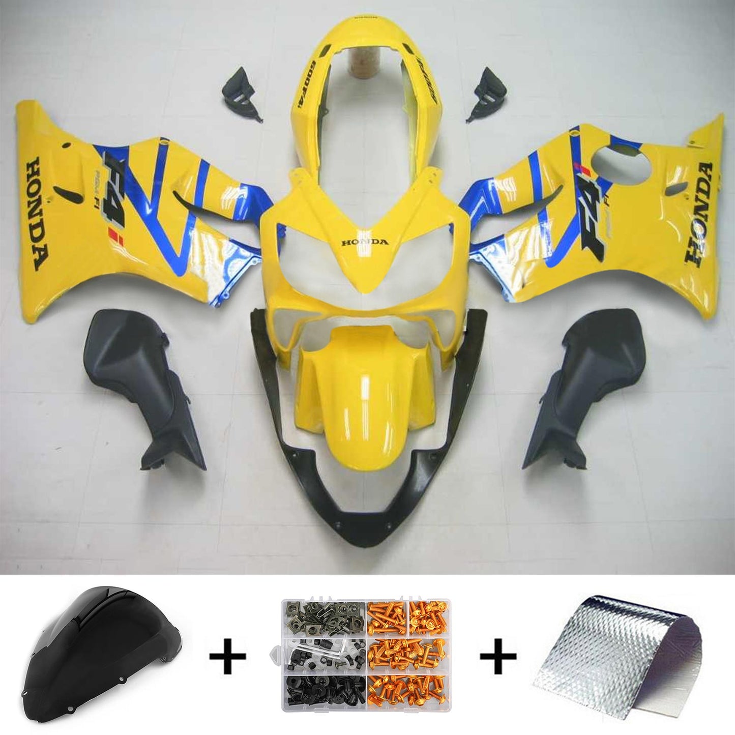 2004-2007 Honda CBR600 F4i Amotopart Injection Fairing Kit Bodywork Plastic ABS #121