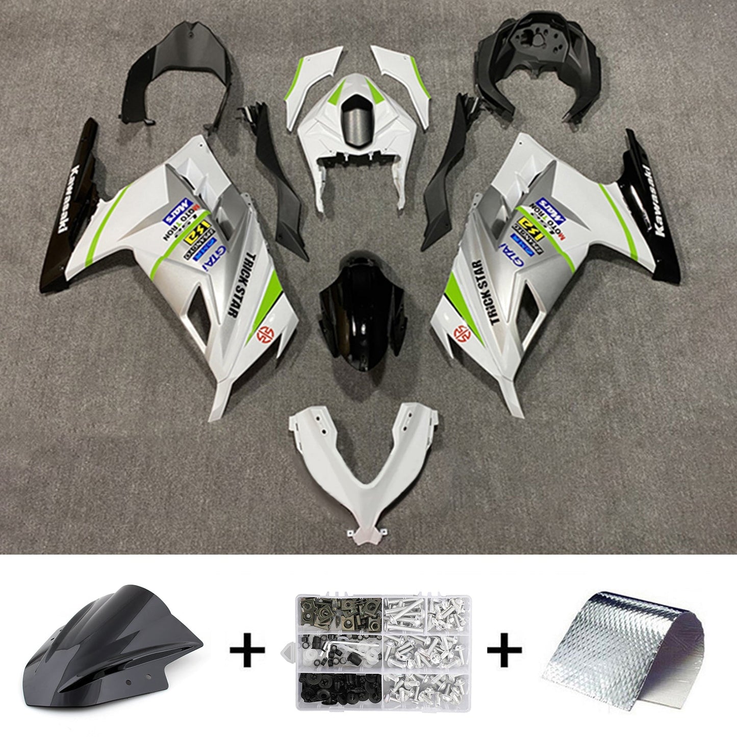 2013-2024 Kawasaki EX300/Ninja300 Injection Fairing Kit Bodywork Plastic ABS#161