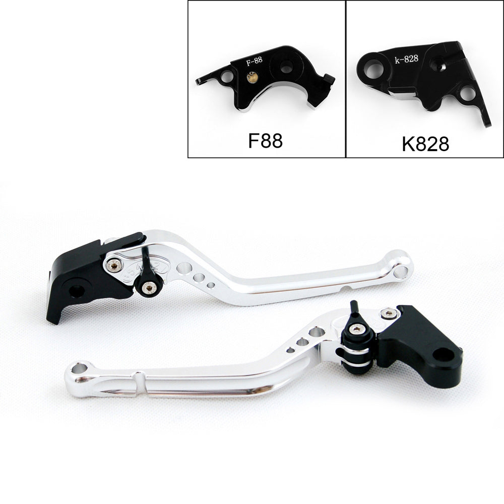 Long Brake Clutch Levers For Kawasaki ZX10R 2006-2014 ZX6R Z1000 2007-2014 Black