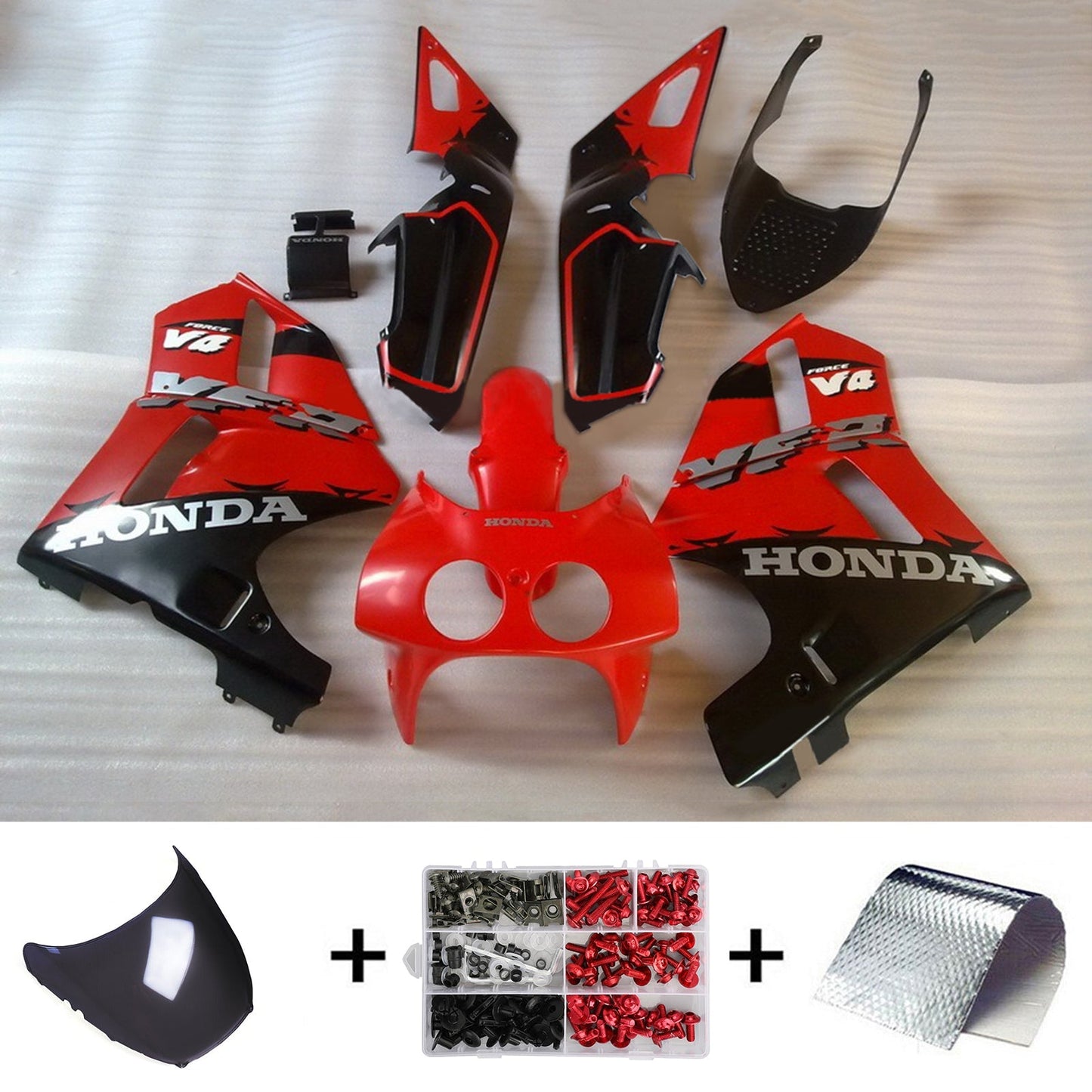 1988-1992 Honda VFR400R NC30 Amotopart Injection Fairing Kit Bodywork Plastic ABS #104