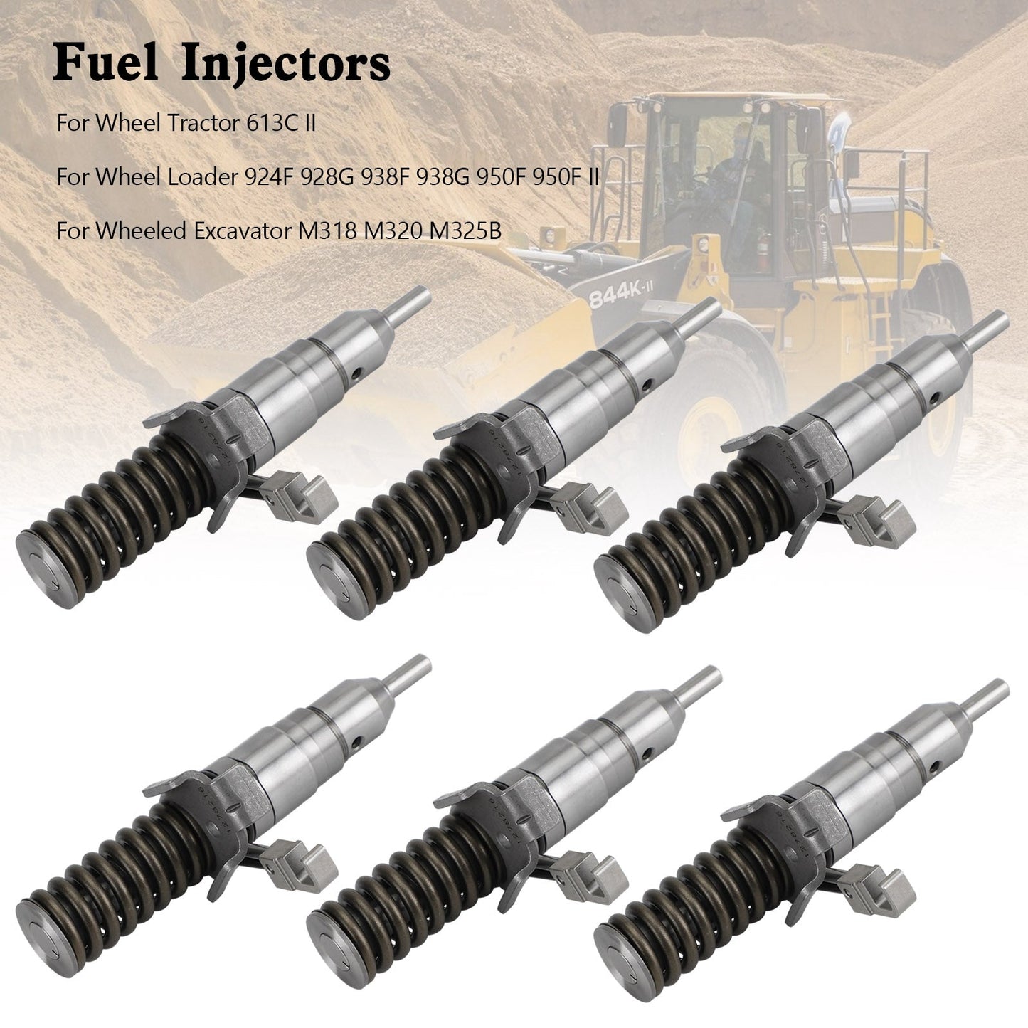 6PCS Fuel Injector 127-8205 0R-8682 1278216 127-8222 127-8205 0R-8682 fit Caterpillar 3116 3114