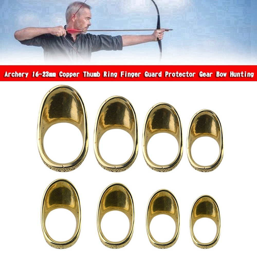 Archery 20mm Copper Thumb Ring Finger Guard Protector Gear Bow Hunting