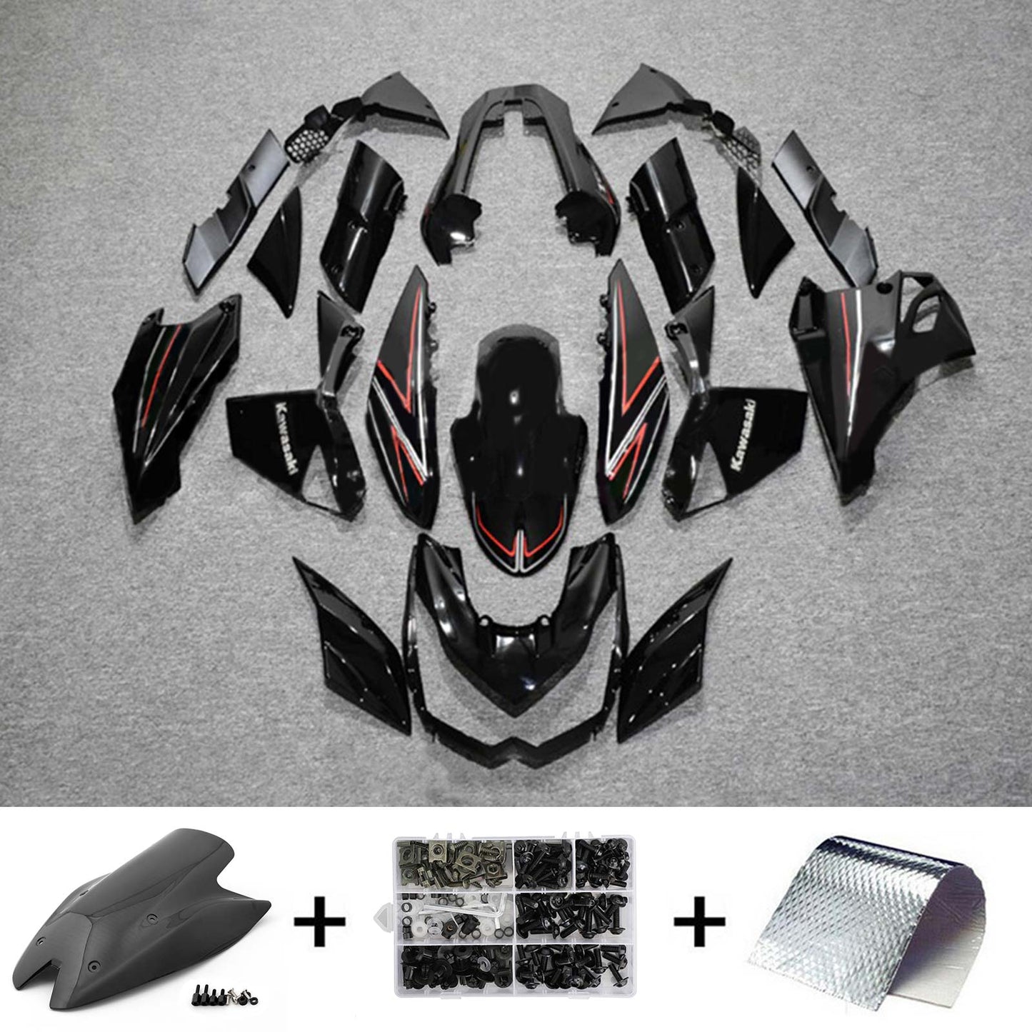 2010-2013 Kawasaki Z1000 Injection Fairing Kit Bodywork Plastic ABS#105