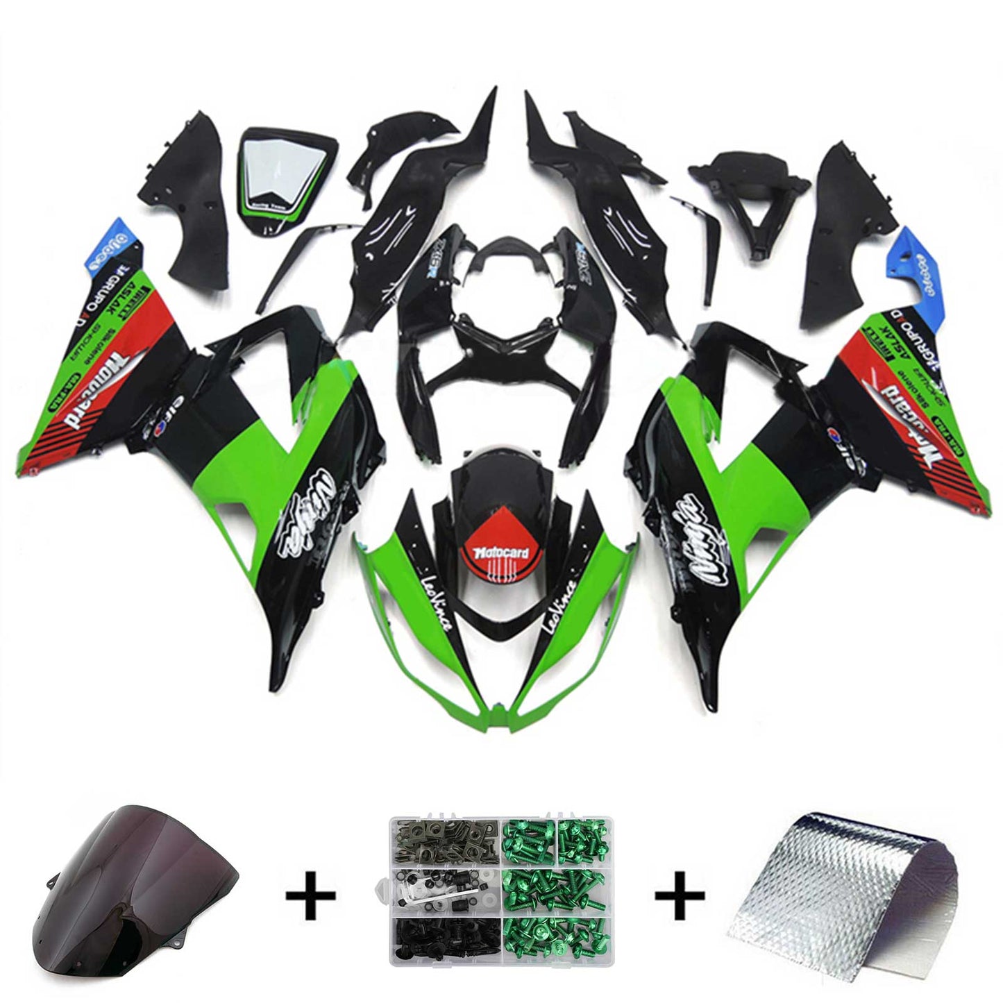 2013-2018 Kawasaki ZX6R 636 Injection Fairing Kit Bodywork Plastic ABS#127