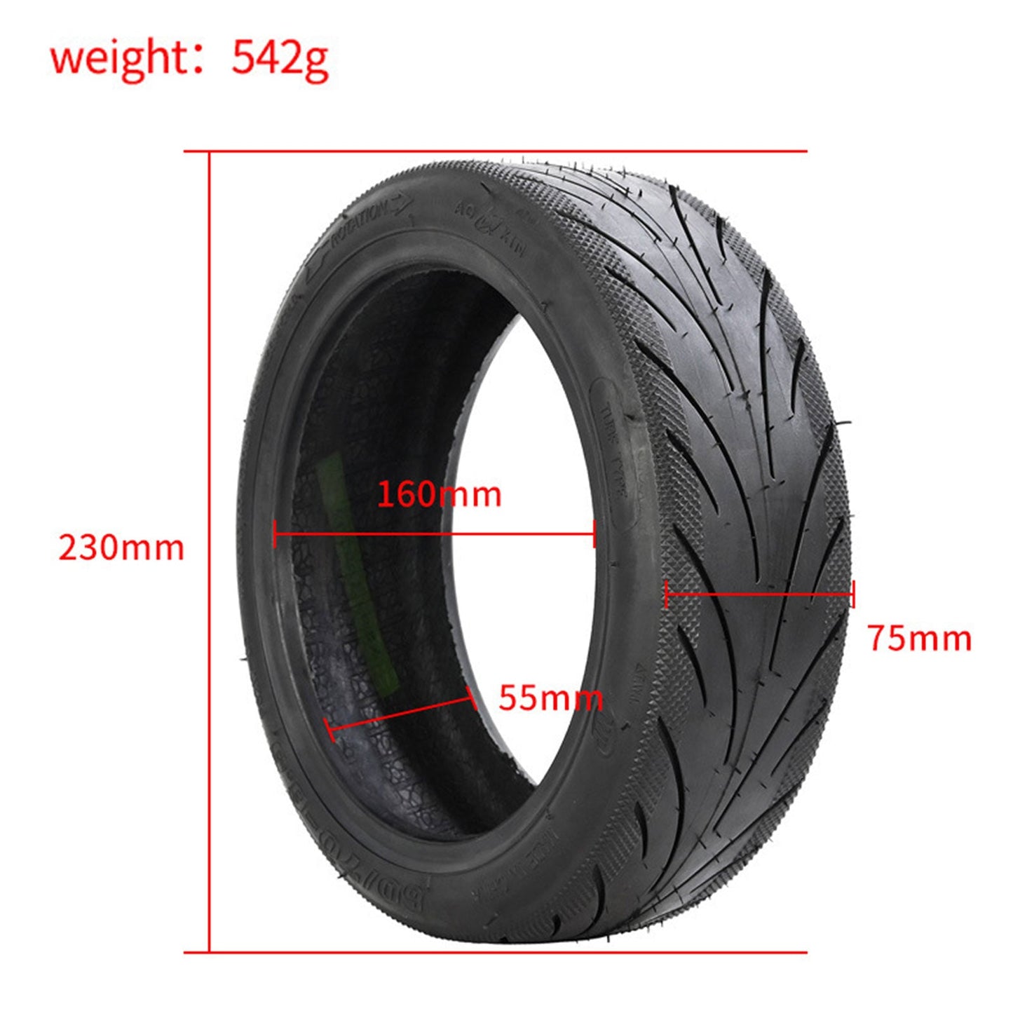 60/70-6.5 Electric Scooter Tire Tubeless Thickened Tyre For Ninebot Max G30