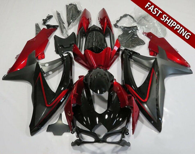 2008-2010 Suzuki GSXR600/750 Amotopart Fairing Matt Red Kit