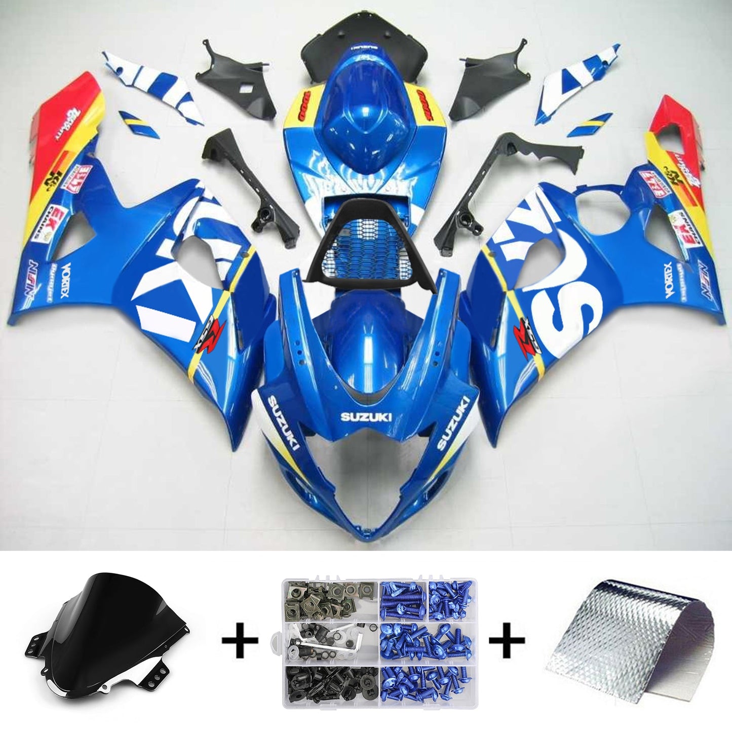 2005-2006 Suzuki GSXR1000 K5 Amotopart Injection Fairing Kit Bodywork Plastic ABS #147