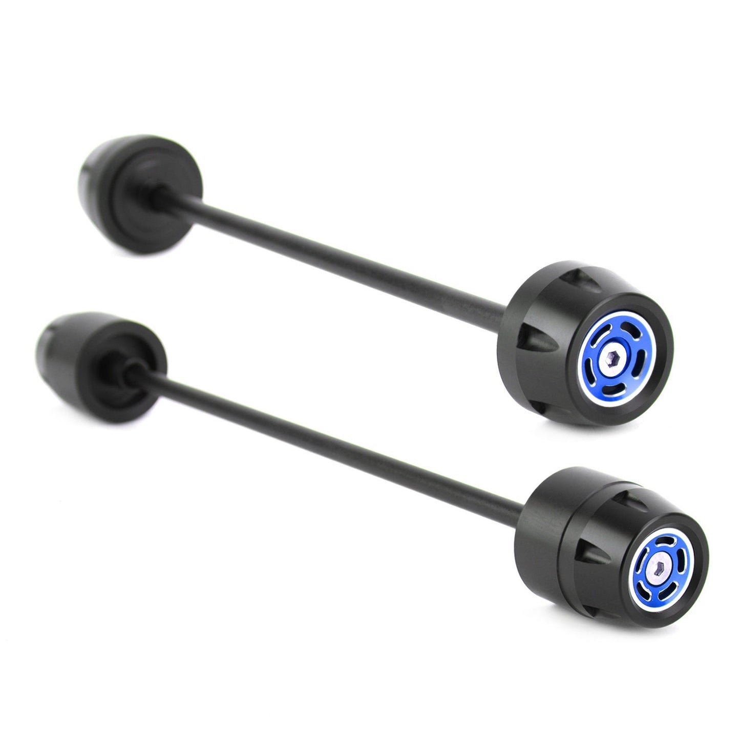 FRONT + REAR Axle Fork Wheel Slider Blue Fit for Ducati Scrambler 400 800 1100