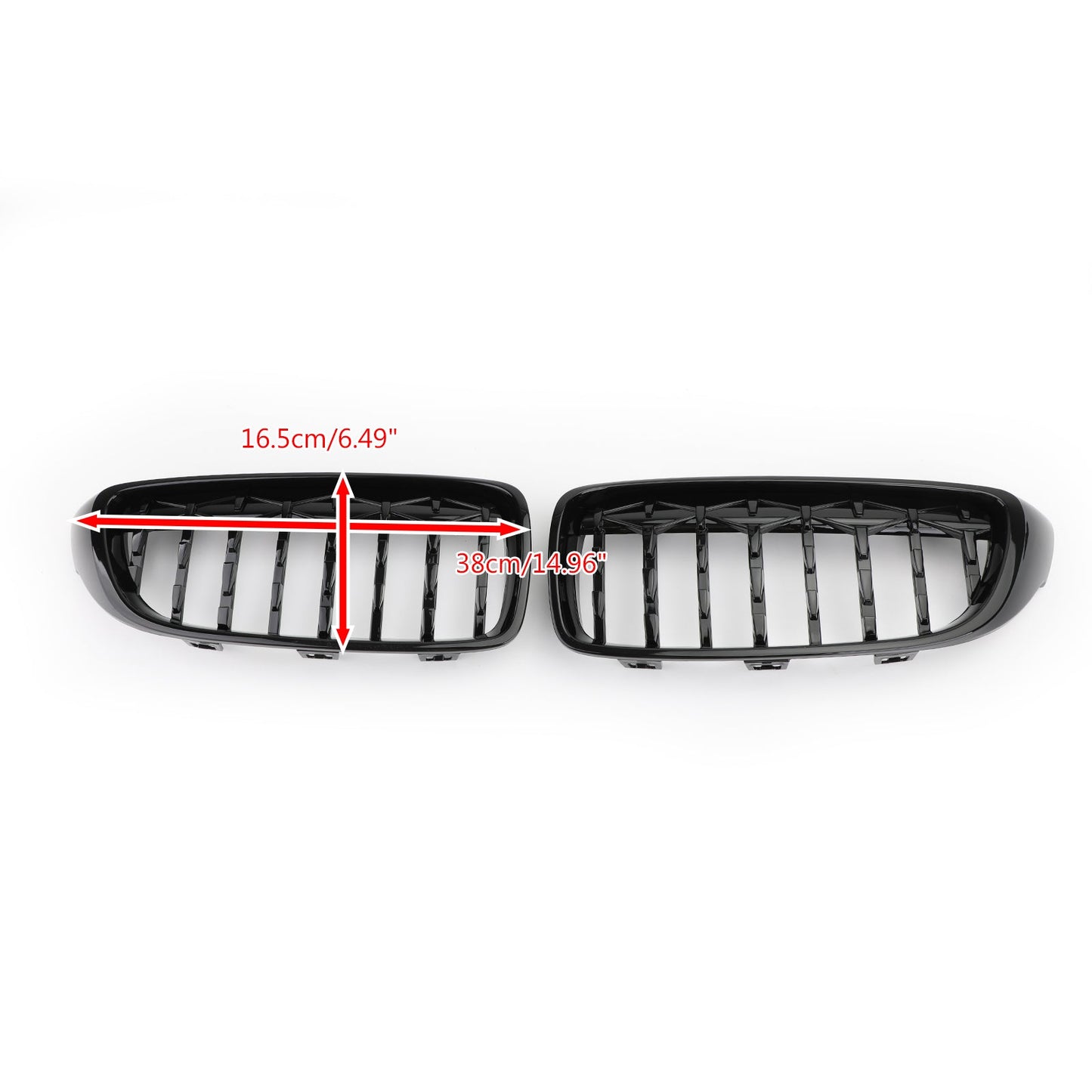 2014-2018 BMW 4 Sereis F32 F33 F36 F82 M4 All Models Diamond Front Upper Grille Black