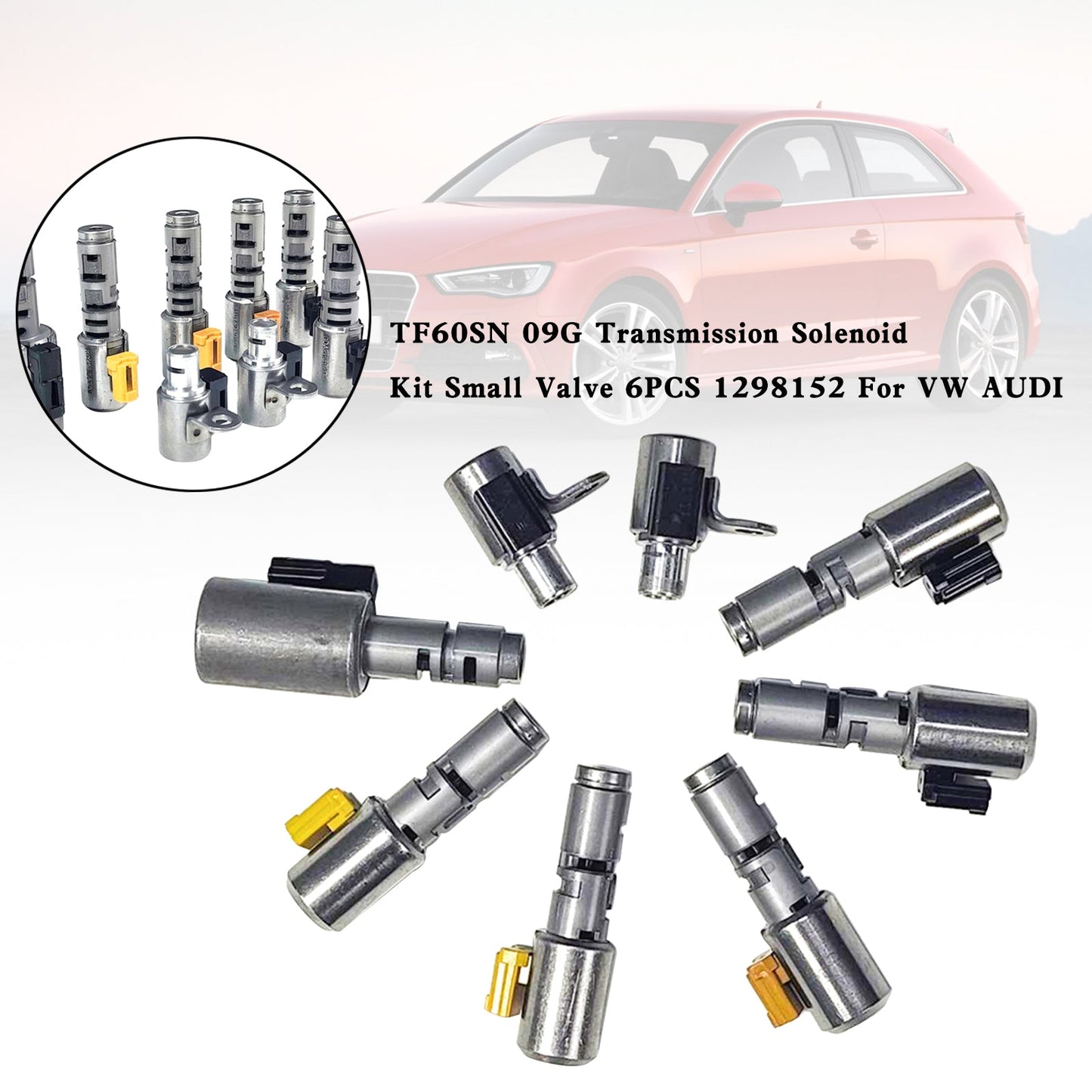 Volkswage-n New Beetle 2003-2010 TF60SN 09G Transmission Solenoid Kit Small Valve 6PCS 1298152