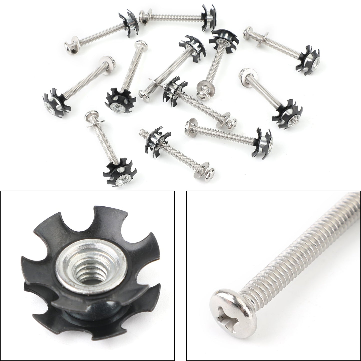 Set of 6 RV LADDER REPAIR KIT nuts Stainless Bunk Motorhome Parts Camper Trailer Coach
