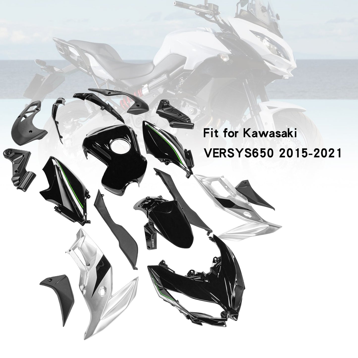 2015-2021 Kawasaki VERSYS650 Fairing Kit Bodywork Plastic ABS