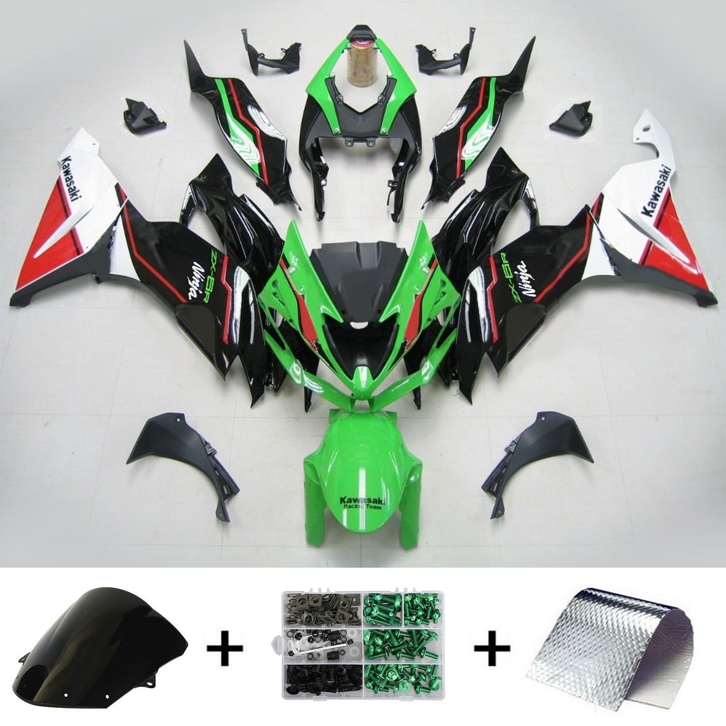 2019-2020 Kawasaki ZX6R Amotopart Injection Fairing Kit Bodywork Plastic ABS #102