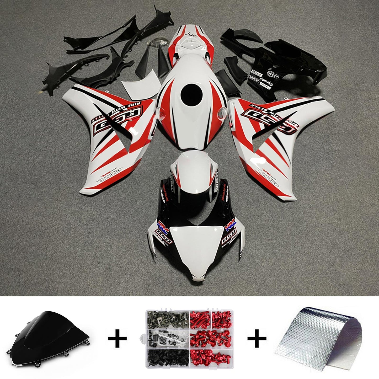 2008-2011 Honda CBR1000RR Injection Fairing Kit Bodywork Plastic ABS#175