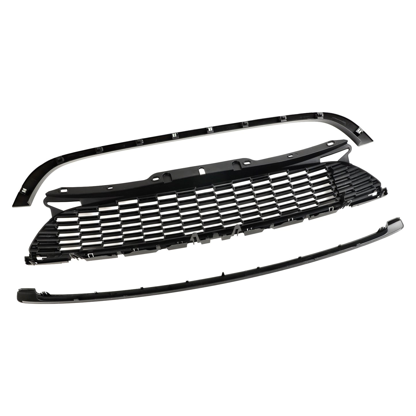 MINI R56 Cooper S & JCW 3-Door Hatchback 2007-2013 3PCS Gloss Black Front Grille Grill