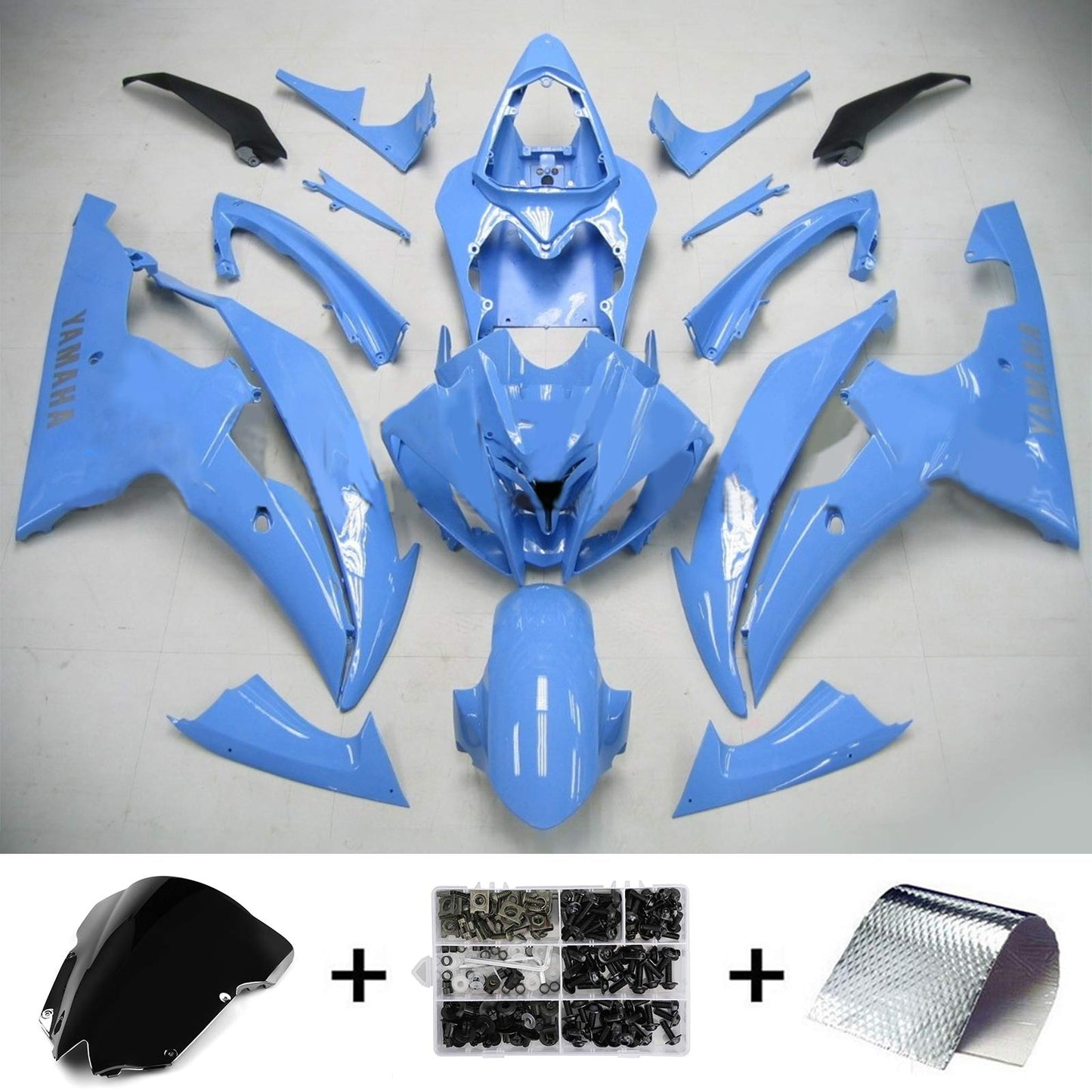 2008-2016 Yamaha YZF 600 R6 Injection Fairing Kit Bodywork Plastic ABS #163