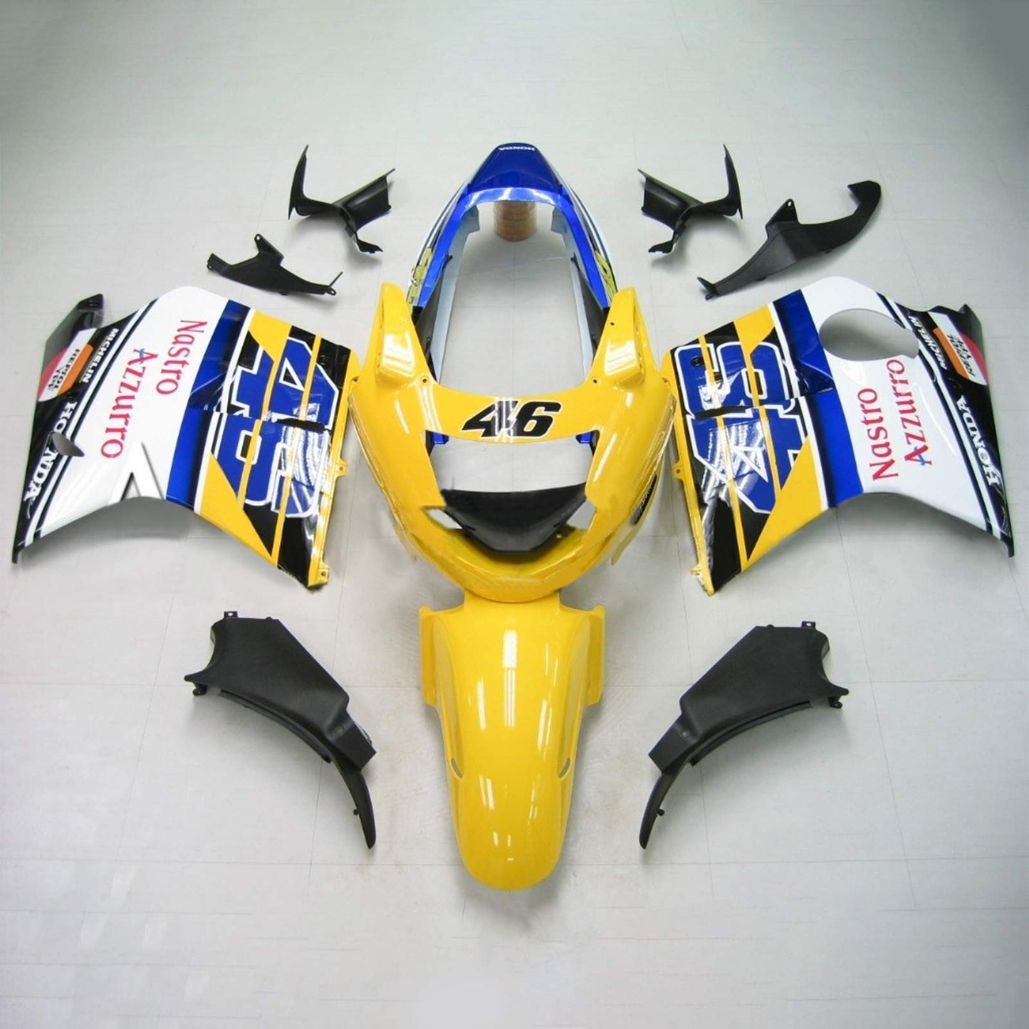 1996-2007 Honda CBR1100XX SuperBlackBird Amotopart Injection Fairing Kit Bodywork ABS #116