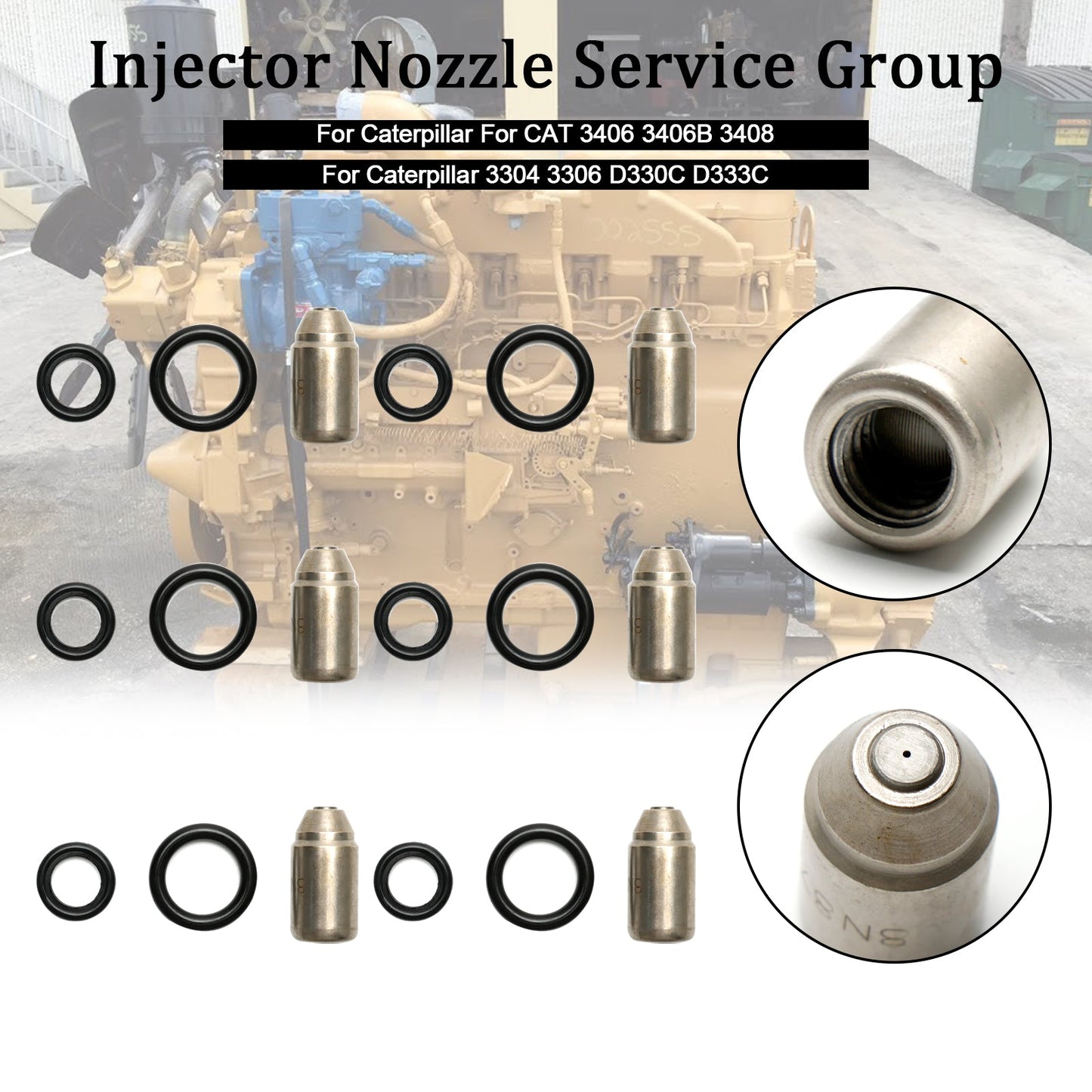 8N8796 6PCS Injectors Nozzle Service Group Fit Caterpillar 3304 3306 D330C D333C 7S-9891 7S-8722 8N-4694