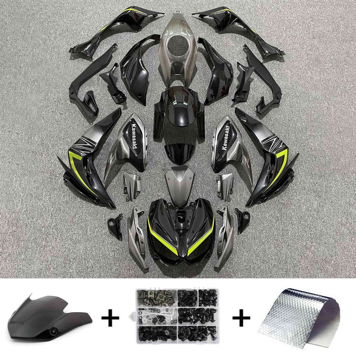 2014-2017 Kawasaki Z1000 Injection Fairing Kit Bodywork Plastic ABS#106