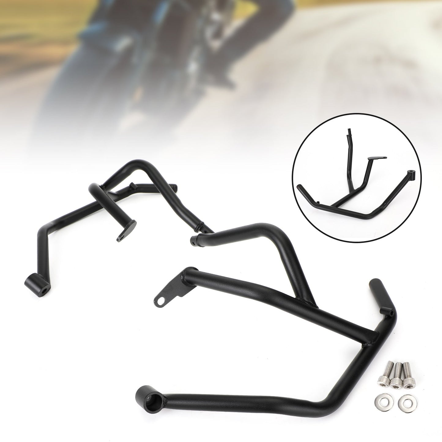 Upper Engine Guard Frame Crash Bar Steel Black For Bmw F900Xr F 900Xr 20-22 21