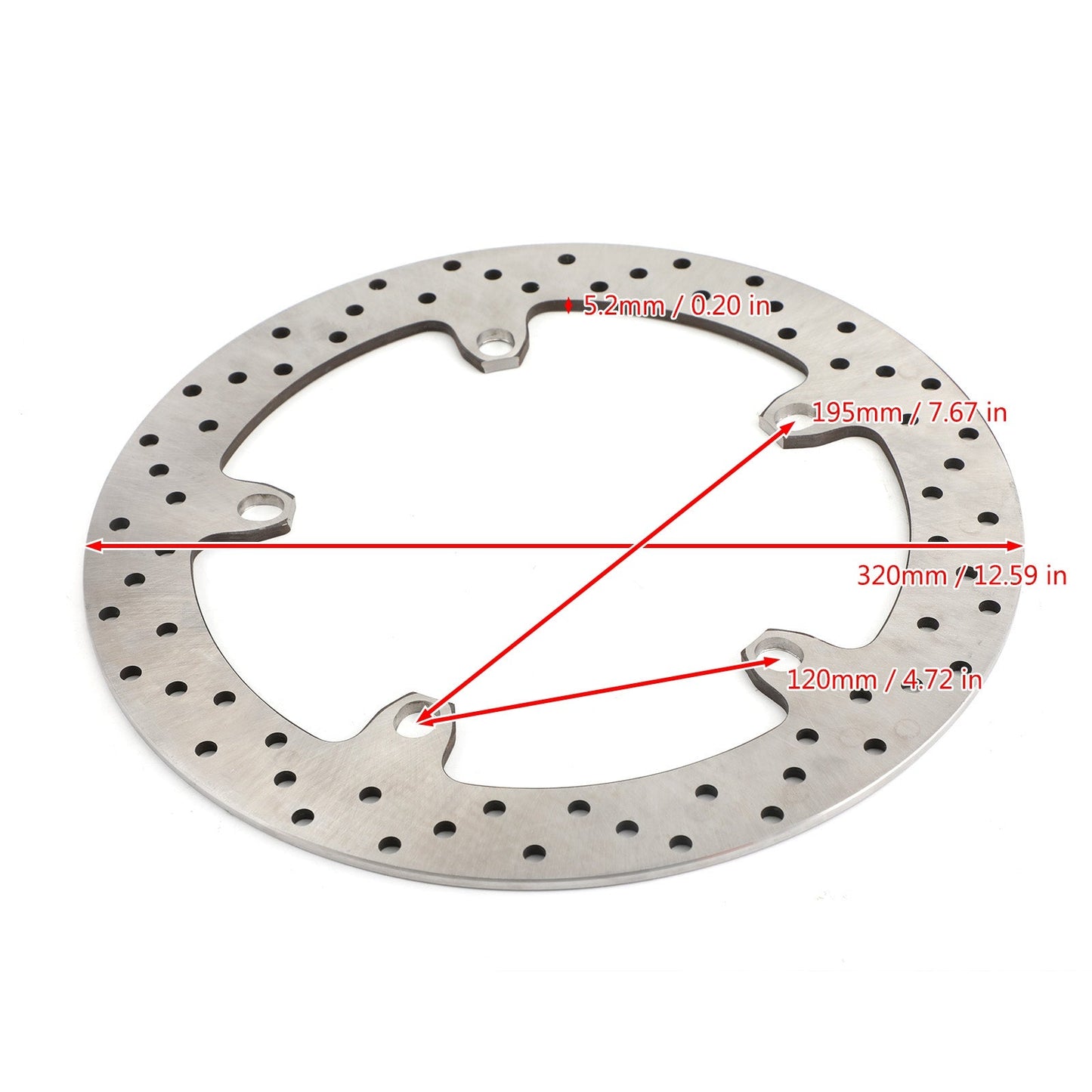 2PCS Front Brake Disc Rotor for BMW S1000R K47 S1000RR K46 08-2019 34117723493