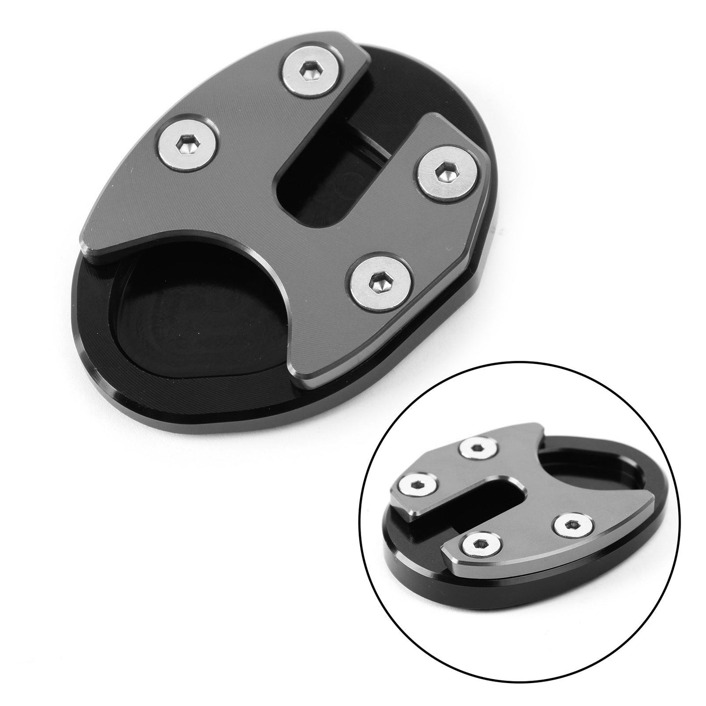 Motorcycle Kickstand Enlarge Plate Pad fit for SYM MAXSYM TL500 2019-2020 Black