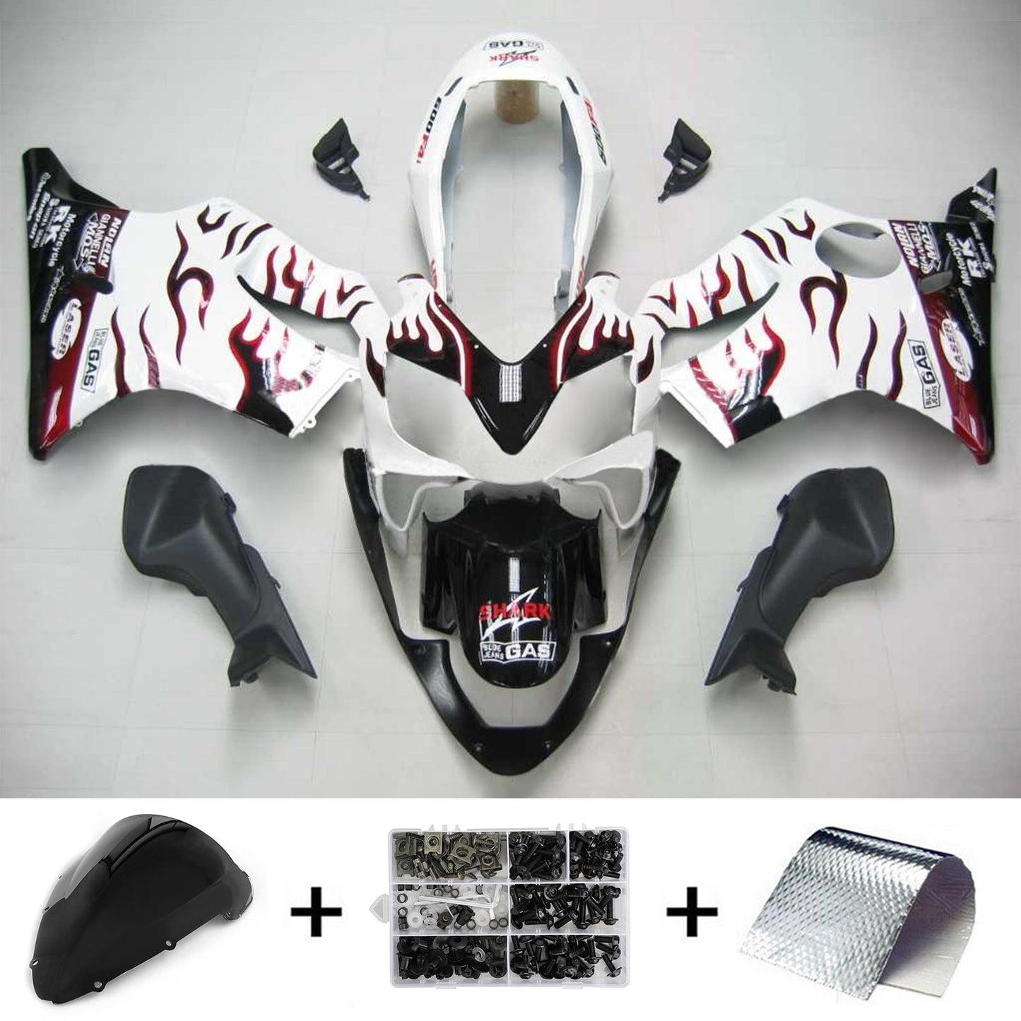 2004-2007 Honda CBR600 F4i Amotopart Injection Fairing Kit Bodywork Plastic ABS #107