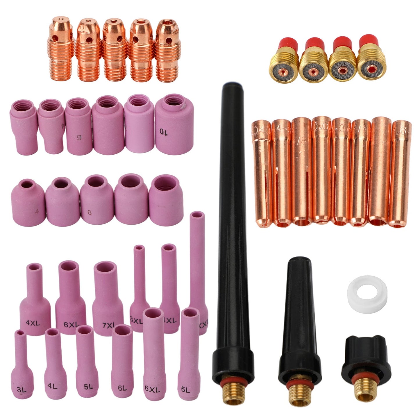 46Pcs Tig Gas Lens Collet Body Assorted Size Fit Tig Welding Torch Wp9 20 25
